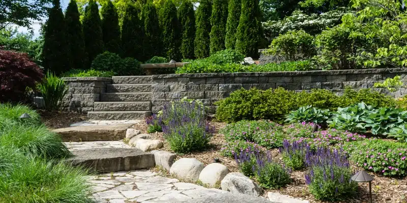 hardscaping and retaining wall